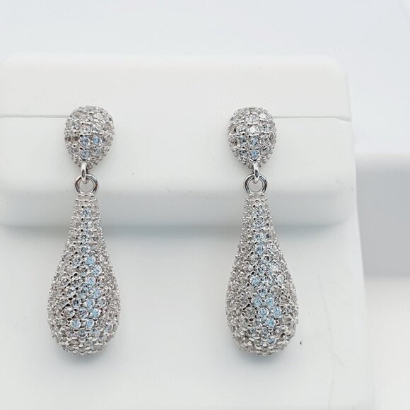 "925 Sterling Silver Cubic Zirconia Earrings, U19254848 - Picture 5 of 10